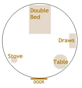 4.2m yurt layout