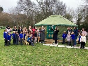 Grand Yurt Opening by Mayor of Eastbourne at Motcombe school - Visit our Oxford Show yurt or Speak to Us Mayor of Eastbourne - Motcombe school yurt
