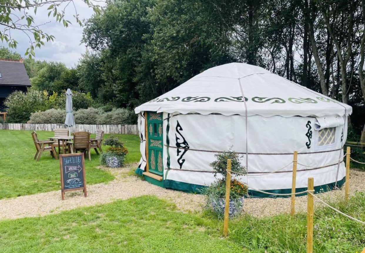 Grange Caravan Park Yurt Setting